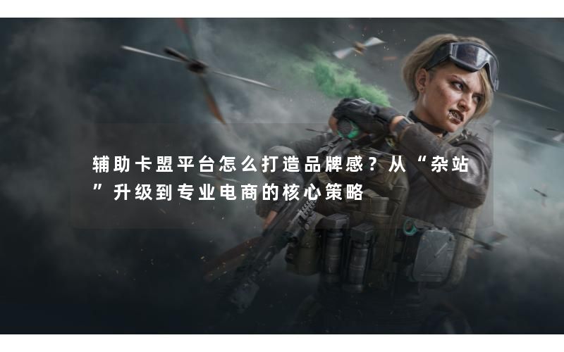 辅助卡盟平台怎么打造品牌感？从“杂站”升级到专业电商的核心策略