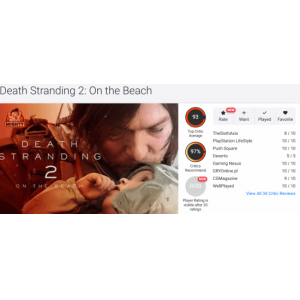 <b>《死亡搁浅2》OC站93分：剧情与第一部几乎一模一样 但整体仍然让人非常满意</b>